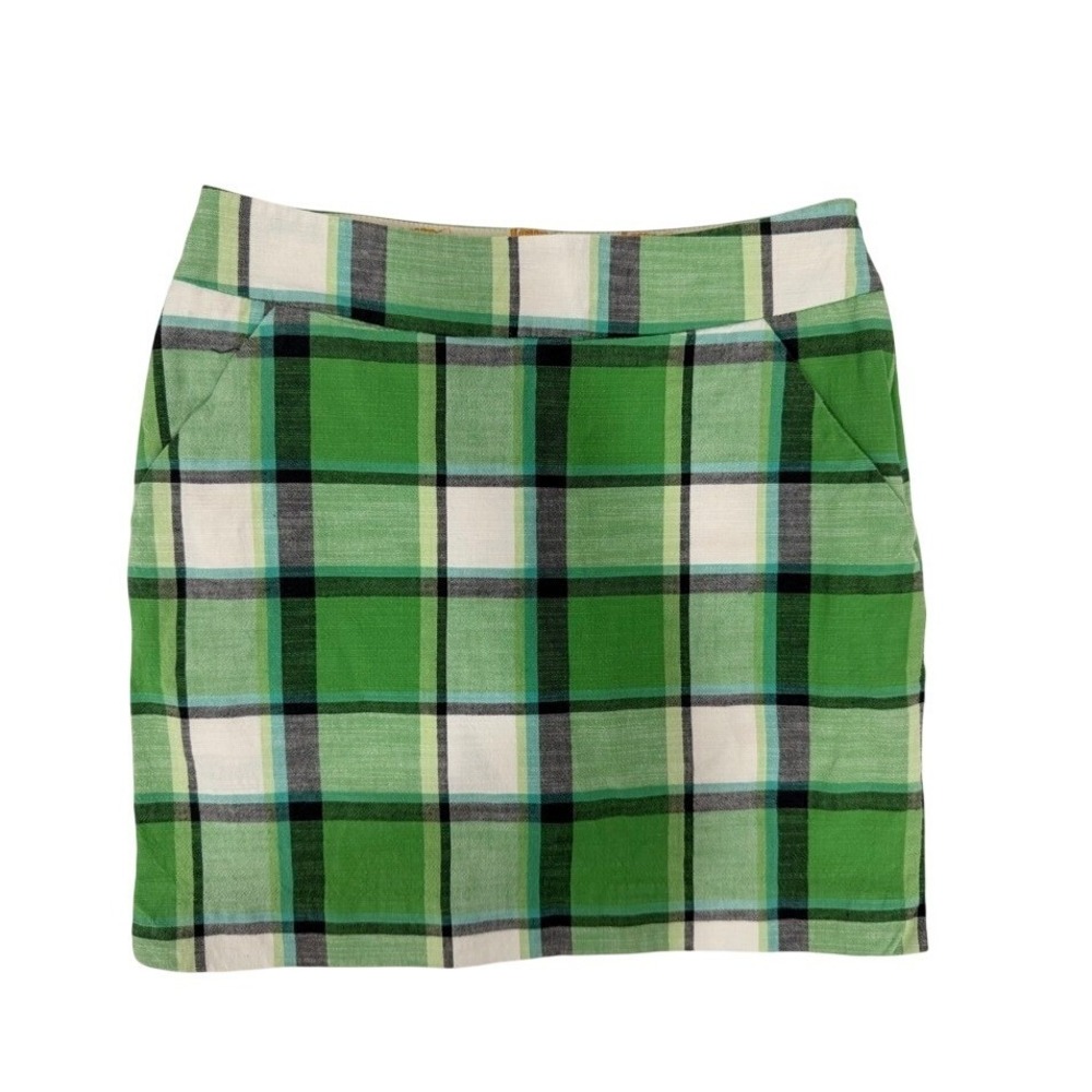 Loudmouth Golf Ladies‎ Plaid Skirt Women's Size 0 Green White Black